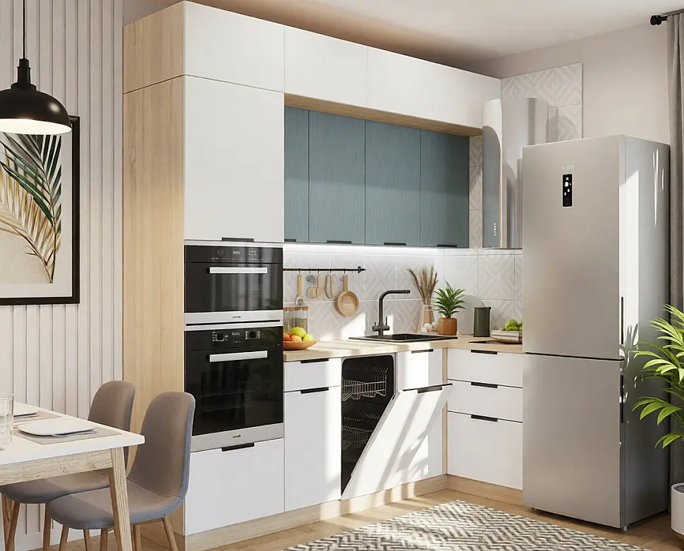 арт. 38 Фаска Тальк - РоялВуд Голубой 2450х1200