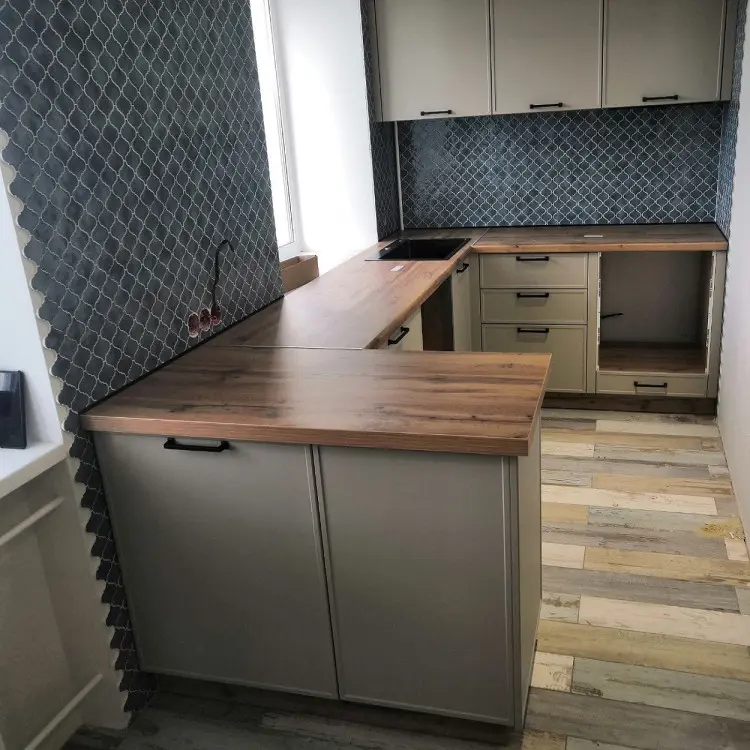 Кухня Оливин Дуб Вотан купить в Екатеринбурге. 🍳 Кухни на заказ от ...