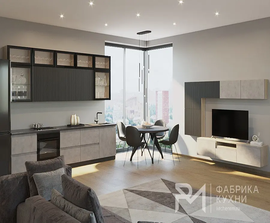 Кухня «Силк Муссон Бетон Хафит 3000» Кухня «Силк Муссон Бетон Хафит 3000»